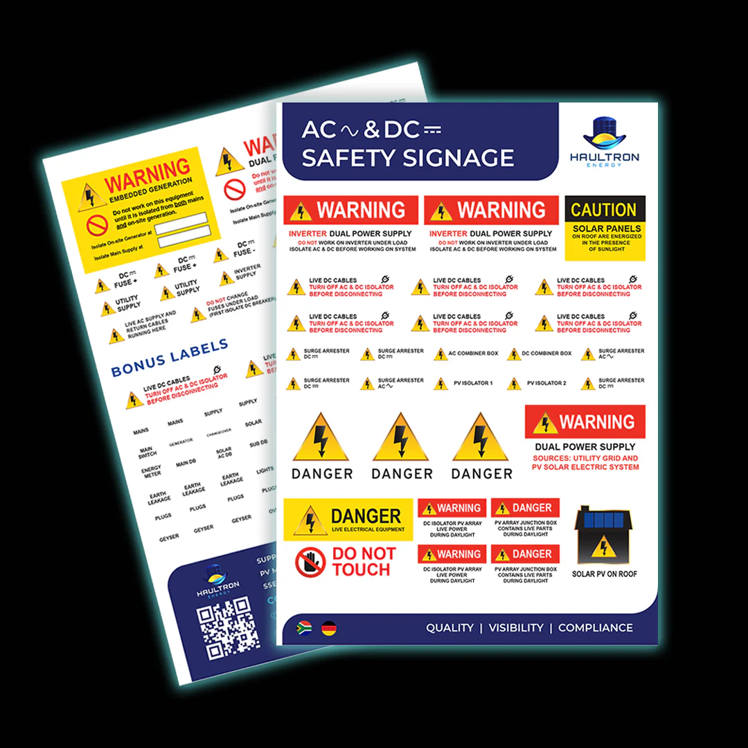 AC & DC Electrical Safety Labels for Backup and Solar Energy Systems - Image 4