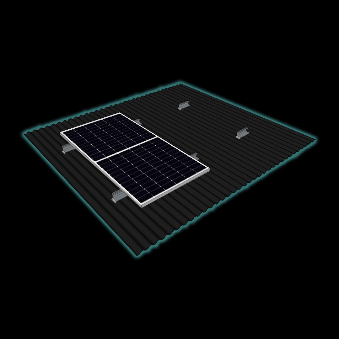 Corrugated Roof | PV Roof Mounting Structure - Rail-less